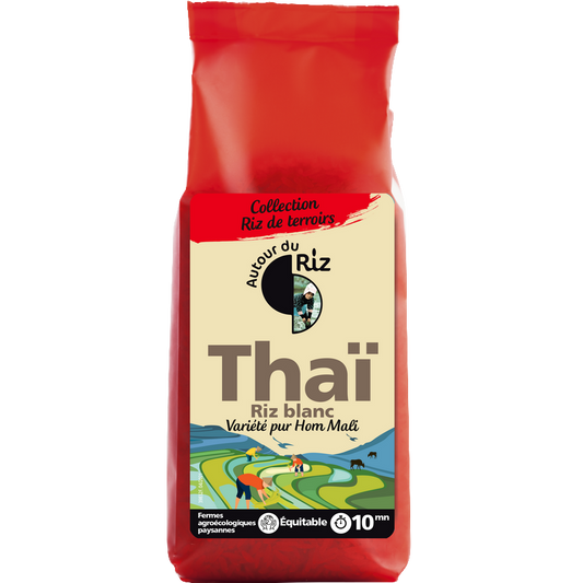 Autour Du Riz -- Riz thaï blanc bio sans gluten équitable (origine Thaïlande) - 500 g